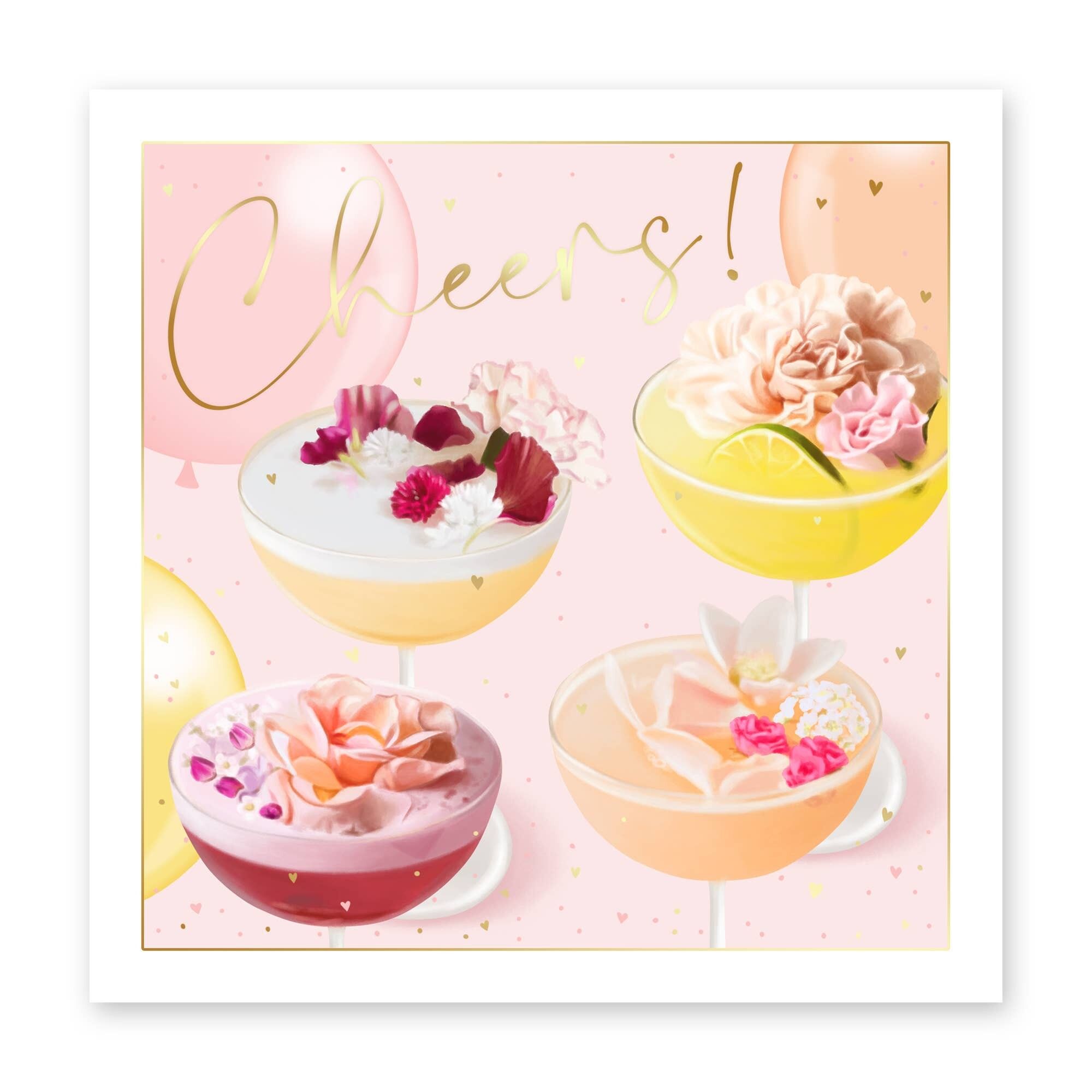 Cheers Pretty Birthday Card