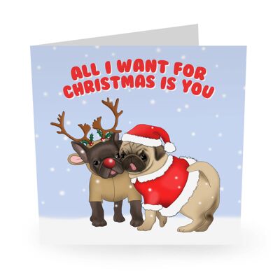 PUG DE NAVIDAD Y FRENCHIE