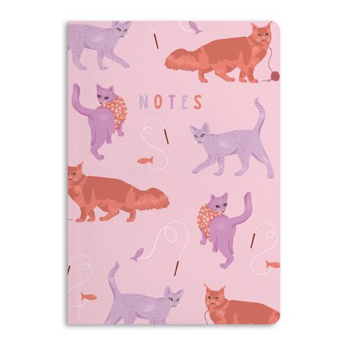 COLOURFUL CAT NOTES NOTEBOOK