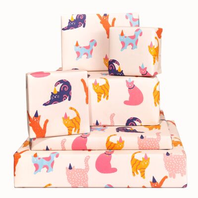 Colourful Kitties Wrapping Paper - 1 Sheet