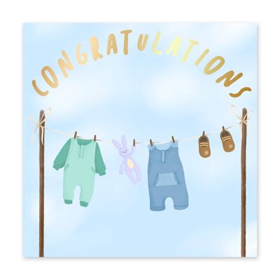 Congratulazioni Cute New Baby Card