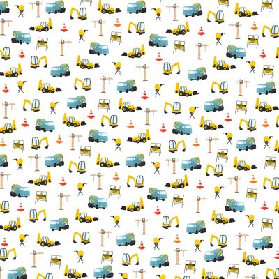 Construction Wrapping Paper - 1 Sheet