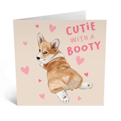 Corgi Cutie With a Booty Funny Love Card