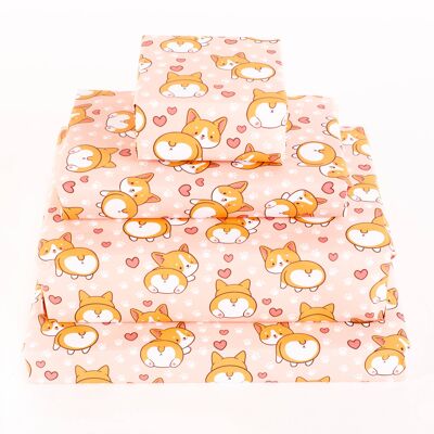 Corgi Love Wrapping Paper - 1 Sheet