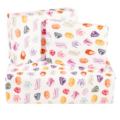 Papier Cadeau Cristaux - 1 Feuille