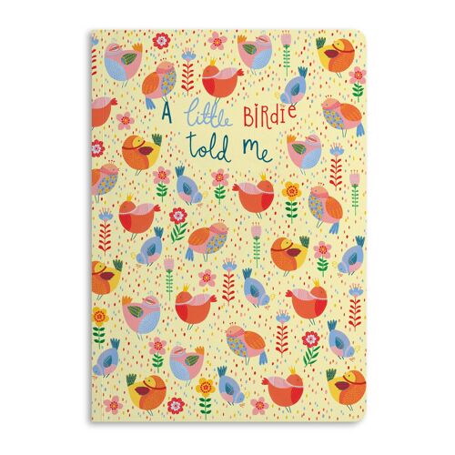 Cute Bird Notebook, Colorful Journal