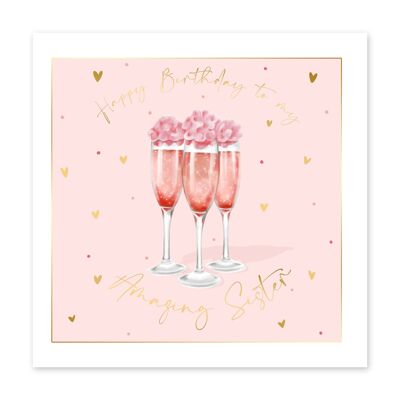 Cute, Elegant Birthday Card For Sister, Birthday Cards