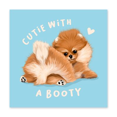 Cutie With A Booty Funny Love Card