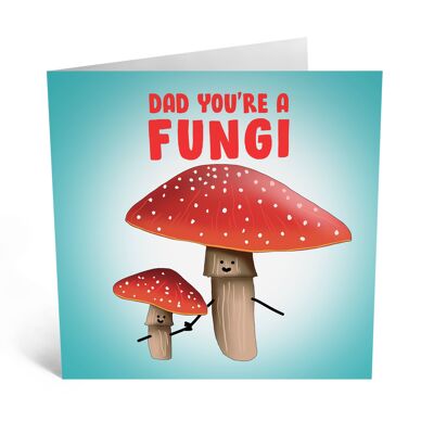 Scheda di compleanno divertente di papà funghi