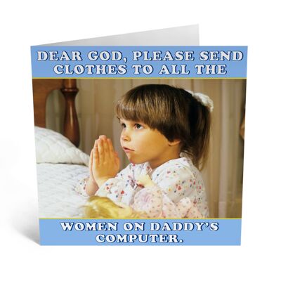 Querido Dios, por favor envía una tarjeta de ropa