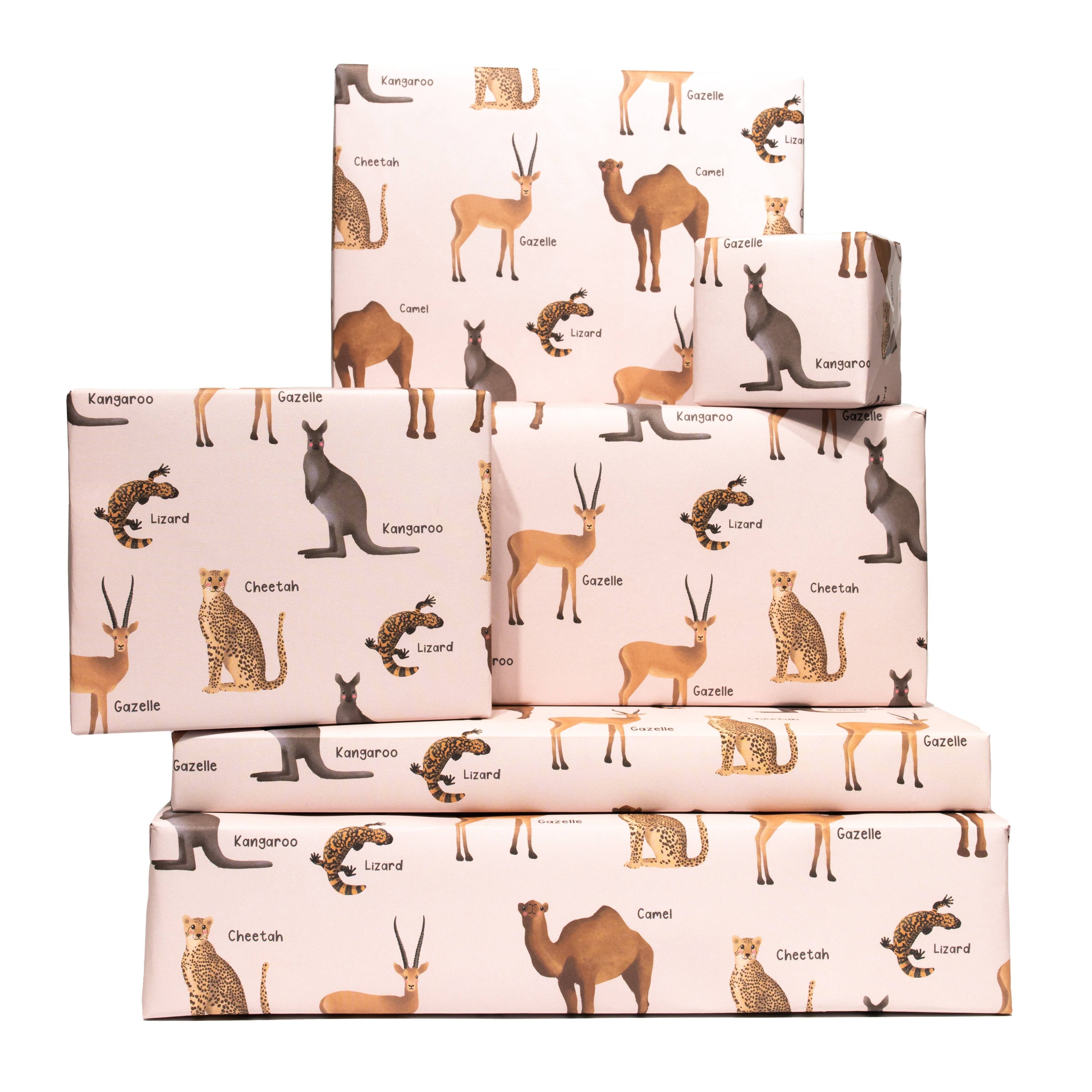 Carta da regalo Animali del deserto - 1 foglio