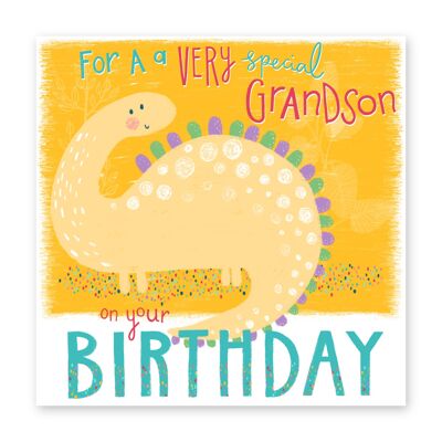 Dino Special Grandson Card