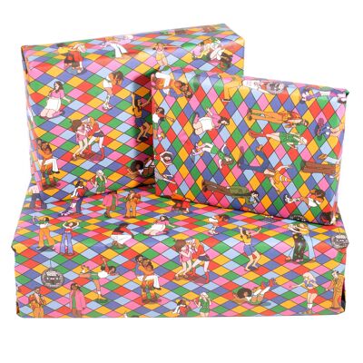 Papel de regalo disco - 1 hoja
