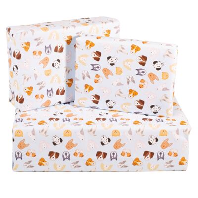 Dog Faces Wrapping Paper - 1 Sheet