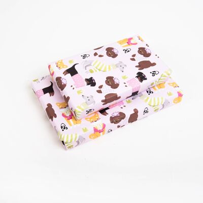 Dogs In Clothes Wrapping Paper - 1 Sheet