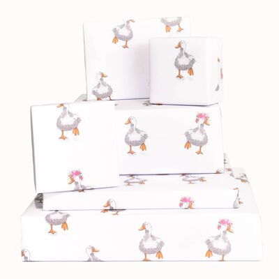 Ducks Flowercrowns Wrapping Paper - 1 Sheet