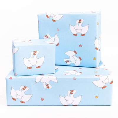 Verliebte Enten Geschenkpapier – 1 Blatt
