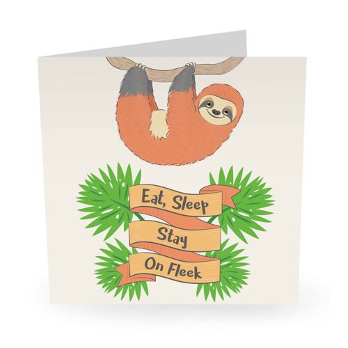 Eat Sleep Stay On Fleek Funny Birthday Card