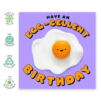 Carte d'anniversaire Egg-cellent 2