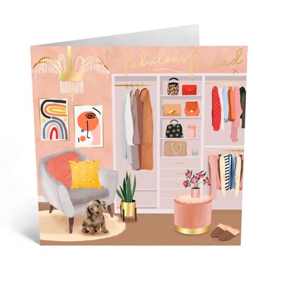 Fabulous Wardrobe Cute Birthday Card