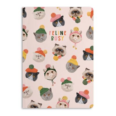 CUADERNO FELINE BUSY INVIERNO GATOS