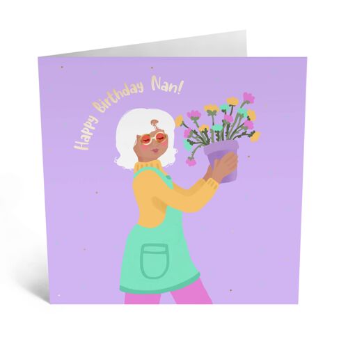 Floral Birthday Nan Card