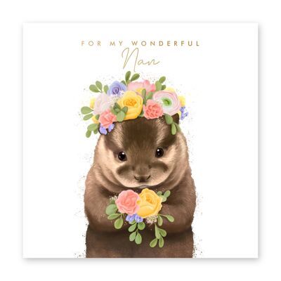 Tarjeta Floral Nutria Nan