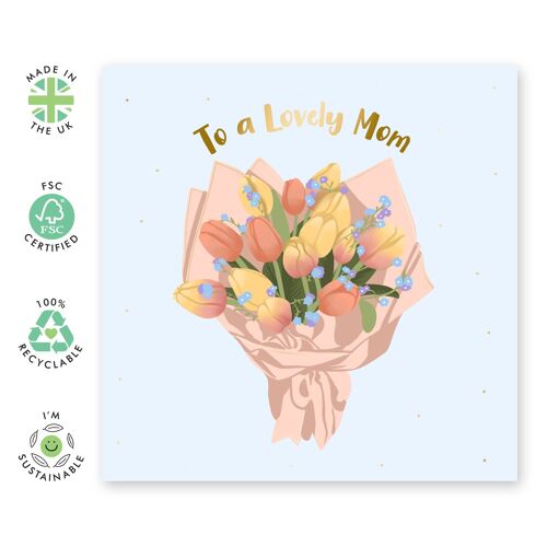 Flowers Lovely Mom Card