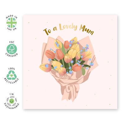 Flores Tarjeta Mamá Encantadora