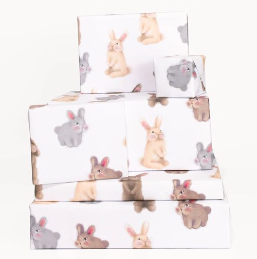 Fluffy Bunnies Wrapping Paper - 1 Sheet