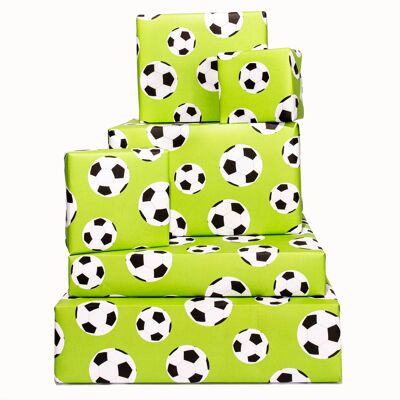 Papel de regalo de fútbol - 1 hoja