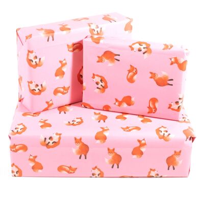 Papel de regalo Zorros - 1 Hoja