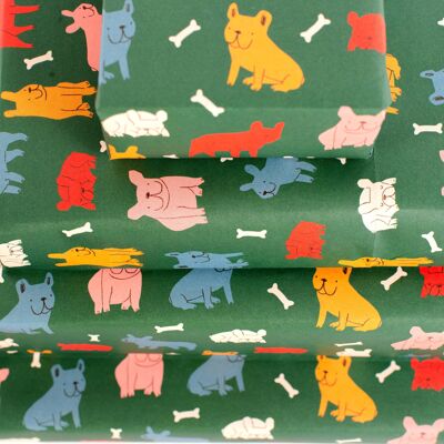 Frenchies Wrapping Paper - 1 Sheet