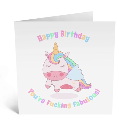 Fucking Fabulous Unicorn Card