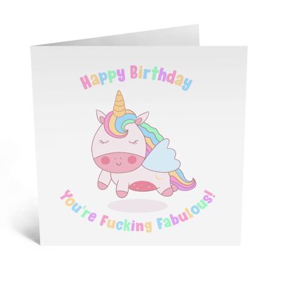 Tarjeta Unicornio Fabuloso