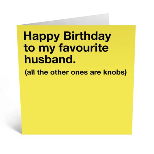 Funny Birthday Card For Husband, Cheeky Birthday Card