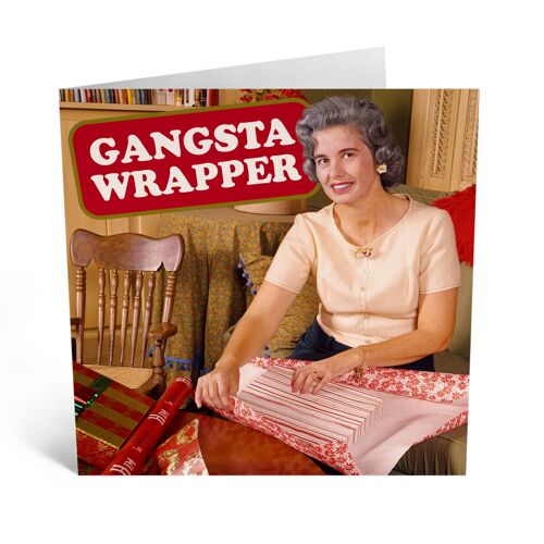 GANGSTA WRAPPER CHRISTMAS CARD