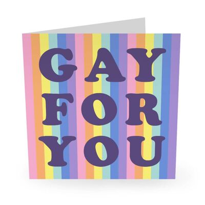 Gay per te carta d'amore divertente