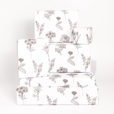 Georgian Floral Wrapping Paper - 1 Sheet