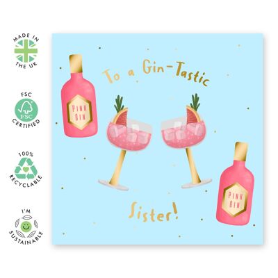 Gintastic Sister Card