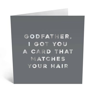 God Father Card to Match Your Hair Card