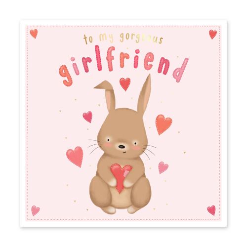 Gorgeous Girlfriend Cute Anniversary Card