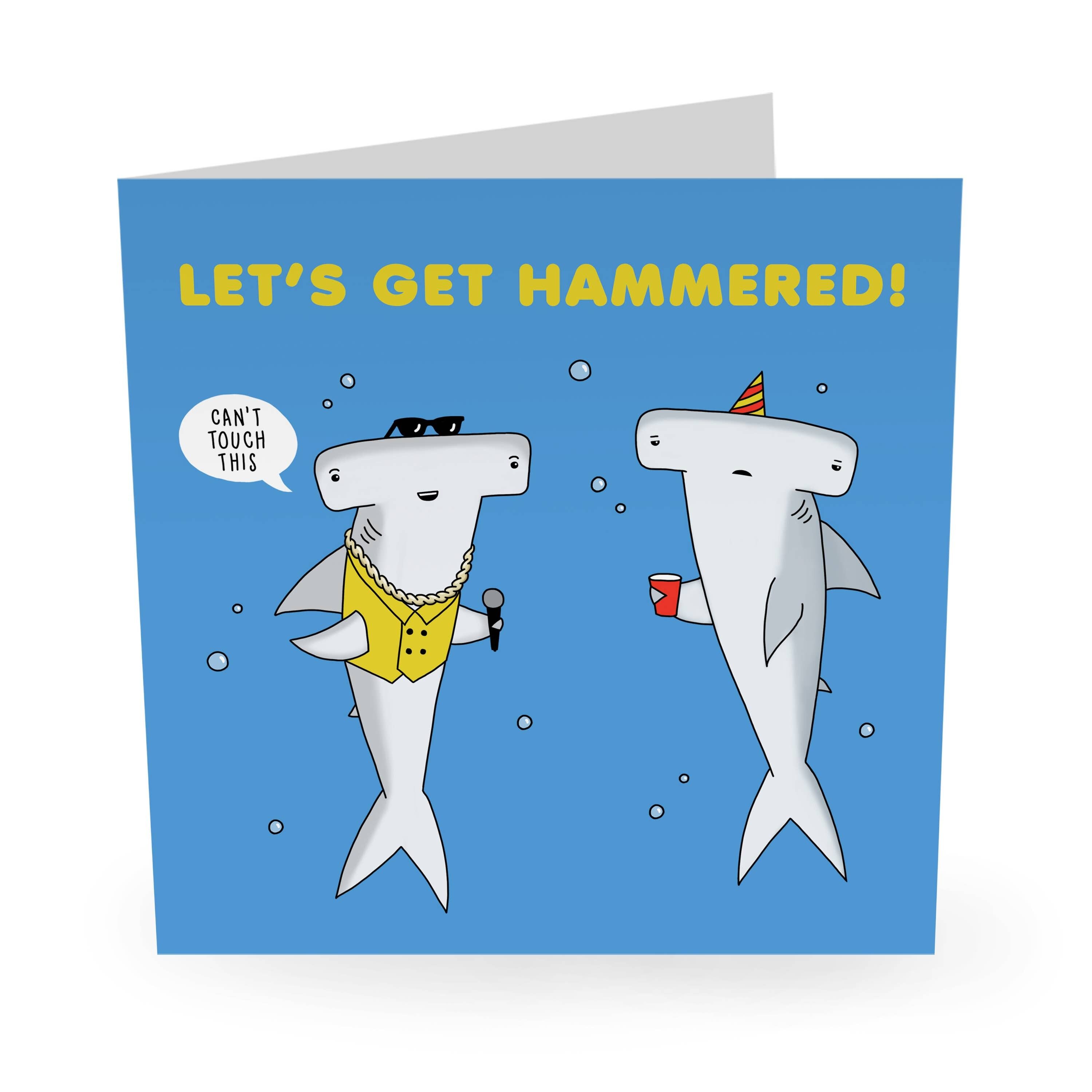 Biglietto di auguri di compleanno divertente martellato