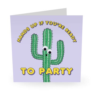 Hands Up If You're Ready to Party Funny Love Card