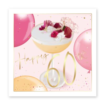 Feliz 60 cumpleaños bonito tarjeta