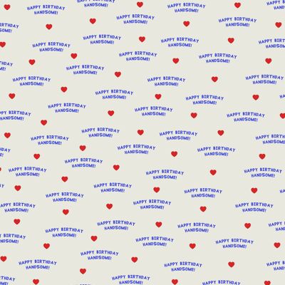 Happy Birthday Handsome Wrapping Paper - 1 Sheet