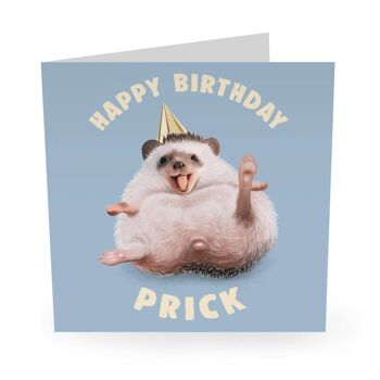 Buon compleanno Prick Hedgehog biglietto di auguri di compleanno divertente  - 2