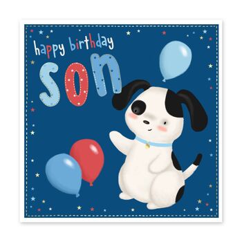 Joyeux anniversaire fils mignon carte d'anniversaire 1
