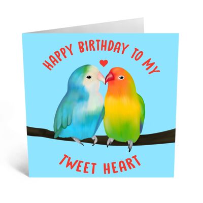 Feliz cumpleaños a mi Tweet Tarjeta Corazón