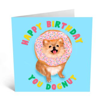 Carte Joyeux anniversaire Dognut 1